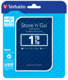 Внешний жесткий диск 1TB Verbatim Store 'n' Go Style, 2.5", USB 3.0. Синий