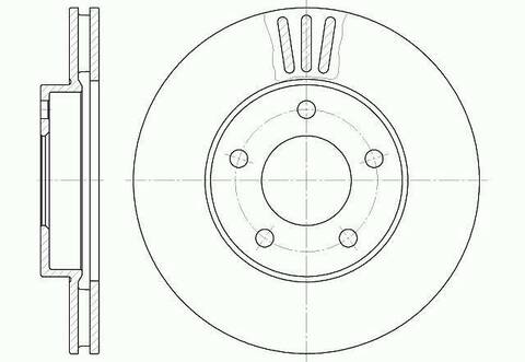 Диск тормозной вентилируемый G-brake  GR-02741