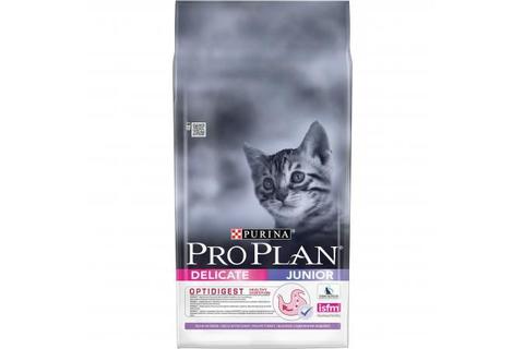Сухой корм Purina Pro Plan Delicate Junior для котят с чувствительным пищеварением, индейка, 10 кг