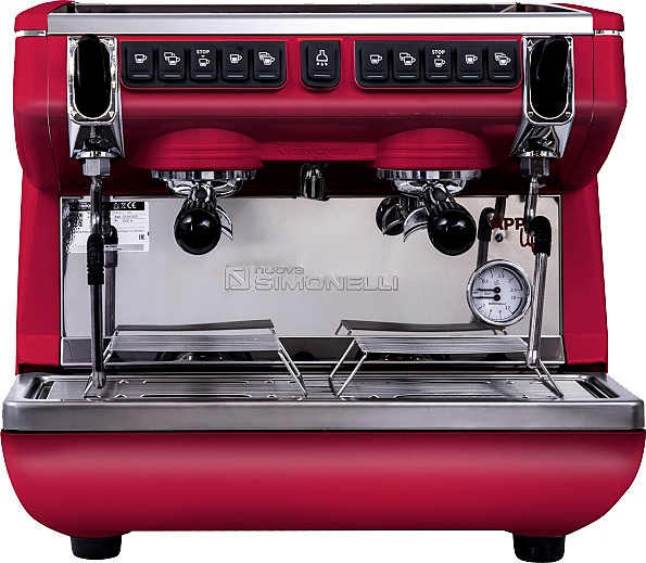 Рожковая кофемашина Nuova Simonelli Appia Life Compact 2Gr V 220V red+economizer+high groups (167632)