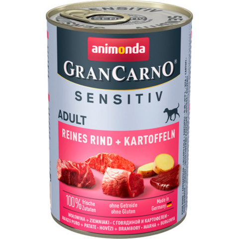 Animonda Gran Carno Sensitiv консервы для взрослых собак (c говядиной и картофелем) 400г