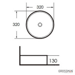 Раковина Grossman GR-3021 круглая (32 см)
