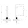 Gessi INCISO Отдельно стоящий излив 160мм, h=314мм, цвет: finox 58095#149