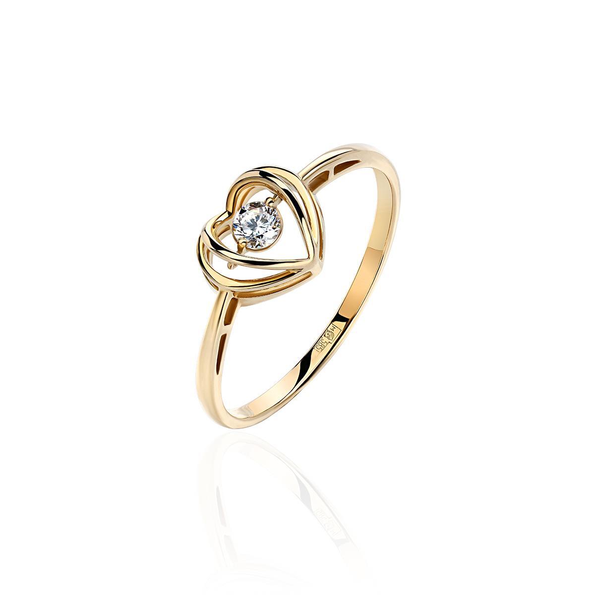 Кольцо с бриллиантами  из желтого золота JA-K-1К637964