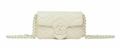 Поясная сумка Gucci с логотипом GG Marmont кремовый