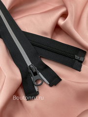 Молния черная со светоотрожающей полоской