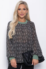 Блуза Шафран (черная/мелкие цветы) Б10796 LT Collection