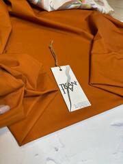 Плательный однотонный мерсеризованный поплин (ETERNA, 100%хлопок, Пряная тыква, 148, 170 гр/м2)