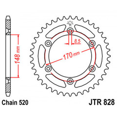 Звезда задняя  JTR828.48  (ведомая)  под 520