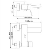 Aller 1061 Смеситель для ванны с коротким изливом