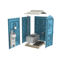 Мобильная туалетная кабина ЛЮКС ECOSTYLE Экогрупп(1200x1100x2200см;85кг;зеленый) - арт.560148