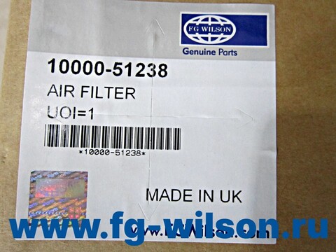 Фильтр воздушный, элемент, L- 35 см / AIR FILTER ELEMENT АРТ: 10000-51238