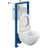 Cersanit 68304 Комплект BRASKO SMART CO DPL EO slim инсталляция VECTOR кнопка ESTETICA пластик белый
