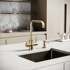 Sancos Vela SC4013BG Смеситель для кухни с краном для фильтрованной воды, цвет: брашированное золото