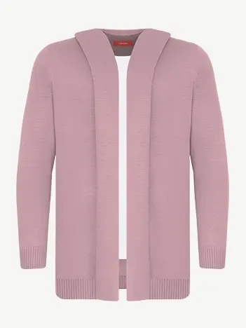 Кардиган с капюшоном из мягкой шерсти