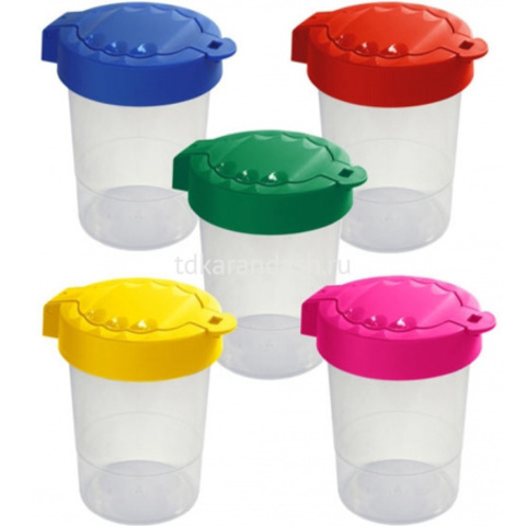 Стакан-непроливайка Премиум с крышкой, ассорти