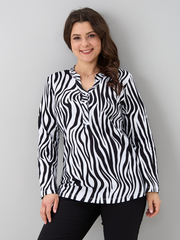 Блузка БЛ-22/белый-крупнаязебра