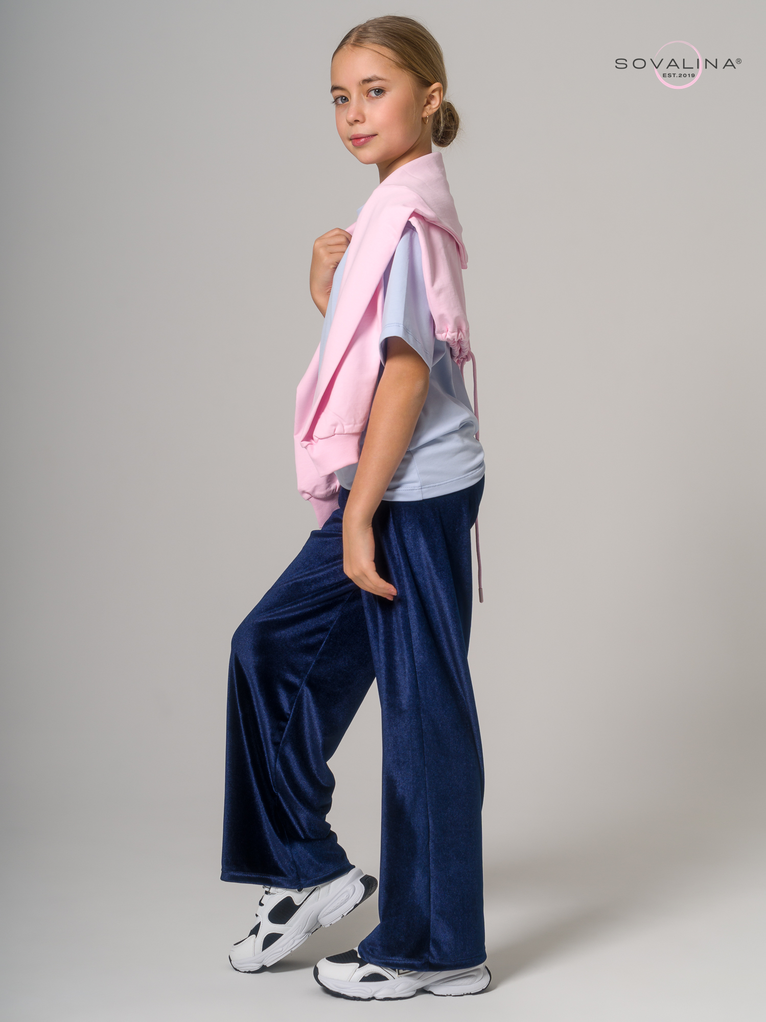 Брюки Classic бархат темно-синий