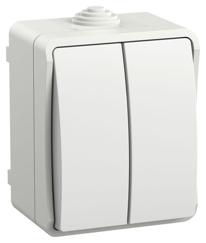 FORS Выкл. 2-кл. о/у IP54 ВС20-2-0-ФБ бел. IEK