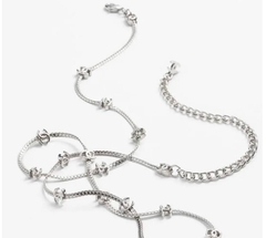 Колье цепочка длинная с логотипами CHANEL