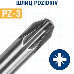 Бита отверточная ПРАКТИКА Профи PZ-3 х 50мм (2шт) (035-752)