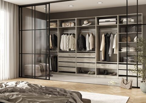 Ларго Вариант №1 (без фасадов) (Дуб Крафт серый)