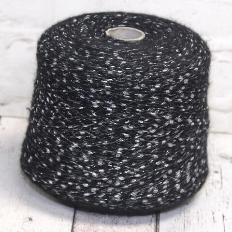 Фасонная пряжа MISTER JOE / CHICCO 200 черный с серебром