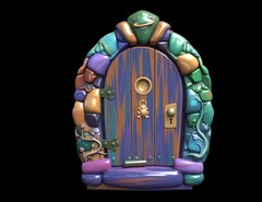 Силиконовый молд № 420 Дверь ( серия домики для гномов и фей)