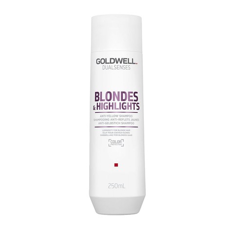 Шампунь против желтизны для осветленных волос Goldwell Dualsenses Blondes & Highlights Anti-Yellow Shampoo, 250 мл.