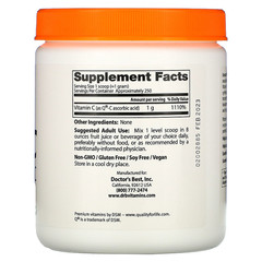 Doctor's Best, Витамин C в порошке, с Quali-C, 8,8 унции (250 г)