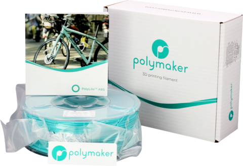 Пластик для 3D-принтера PolyMaker PolyLite ABS, 1.75 мм, 1 кг, Бирюзовый