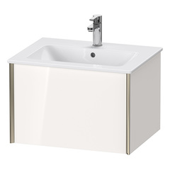 Duravit XViu Тумба подвесная 400x610x480мм, для раковины #233663, 1 ящик, цвет: белый глянцевый/champagne matt XV40250B122 фото