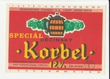 K15269 ЧССР Чехословакия Пивная этикетка KORBEL Special Decinsky