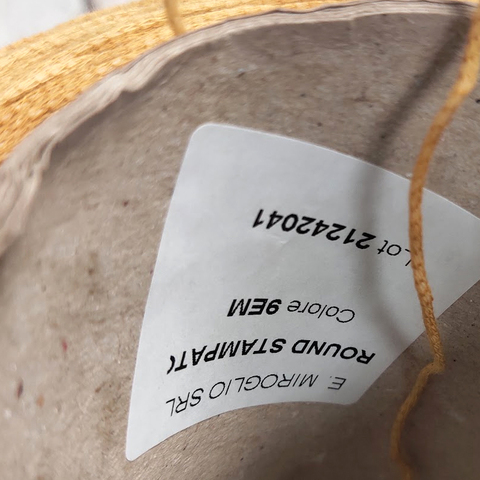Хлопковый шнурок с наполнителем E.MIROGLIO ROUND STAMPATO 510 горчица меланж