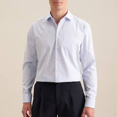 Сорочка мужская Seidensticker Regular Fit 01.193640-11 в полоску голубая