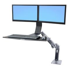 Ergotron WorkFit-A II рабочее место-рука для двух мониторов до 6.35 кг каждый (Эрготрон 24-312-026)