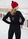 Женский утеплённый лыжный костюм Nordski Base Black-Red с высокой спинкой