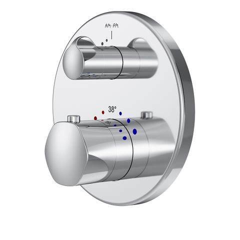 Am.Pm F9085500 Gem смеситель д/ванны/душа с термостатом. монтируемый в стену. хром. шт