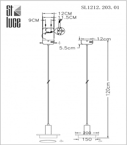 Подвесной светодиодный светильник ST Luce OLTARNO SL1212.203.01