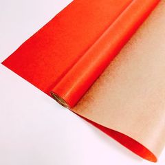 Упаковочная бумага, Крафт Вержированная Красная, 1 ст / 40 гр, 70 см*10 м.