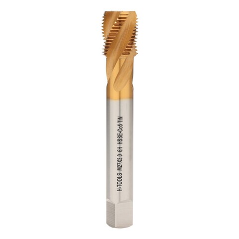 Метчик М27х3,0 (Машинный, винт.) DIN376 HSSE-TiN 6h C/2-3P R45 160мм a=16 H-Tools 513X01-D2-0270