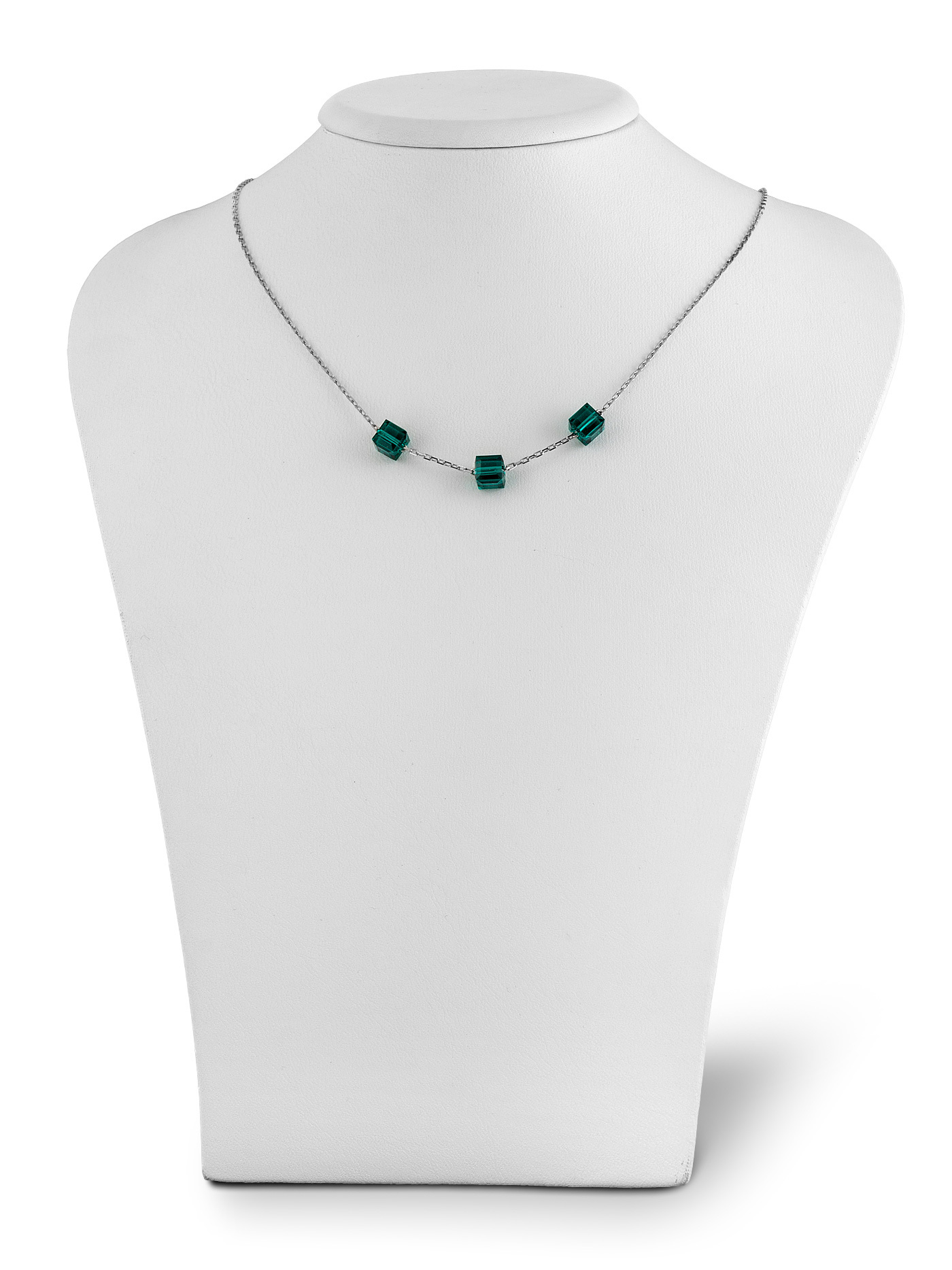 Серебряный чокер с кристаллами Swarovski