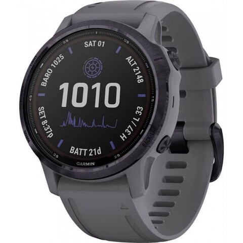 Мультиспортивные часы Garmin Fenix 6S Pro Solar Edition Amethyst Steel with Shale Gray Band