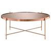 Журнальный столик Josen, Ø85 см, розовый/медный