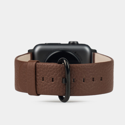 Ремешок для Apple Watch 44/45/46 mm из кожи теленка, цвета шоколад