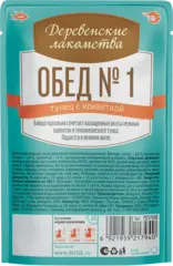 Деревенские лакомства пауч для кошек Тунец с креветкой 50 гр