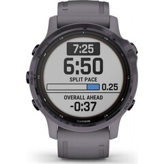 Мультиспортивные часы Garmin Fenix 6S Pro Solar Edition Amethyst Steel with Shale Gray Band