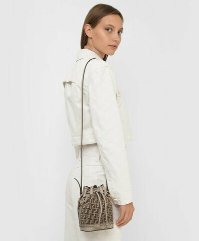 Сумка-мешок Fendi Mon Tresor бежевый