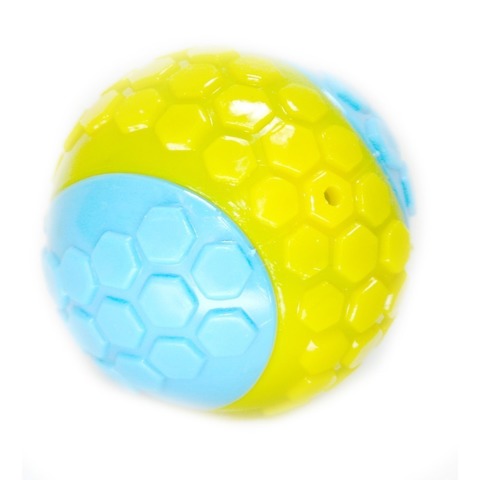 NEMS игрушка мяч резиновый двухцветный с пишалкой и погремушкой 6,5 см