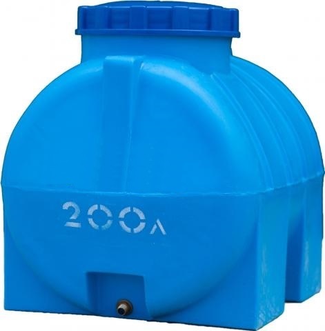 Ёмкость пластиковая пищевая АКПОЛ 200 л. горизонтальная (82x60x71см;8кг;синий) - арт.555016